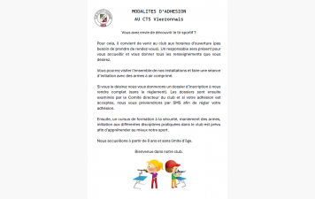 Modalités d'adhésion au CTSV